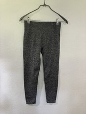 Women  s Medium Fitness Yoga Leggings Grey Ankle Length Active Pants Y5