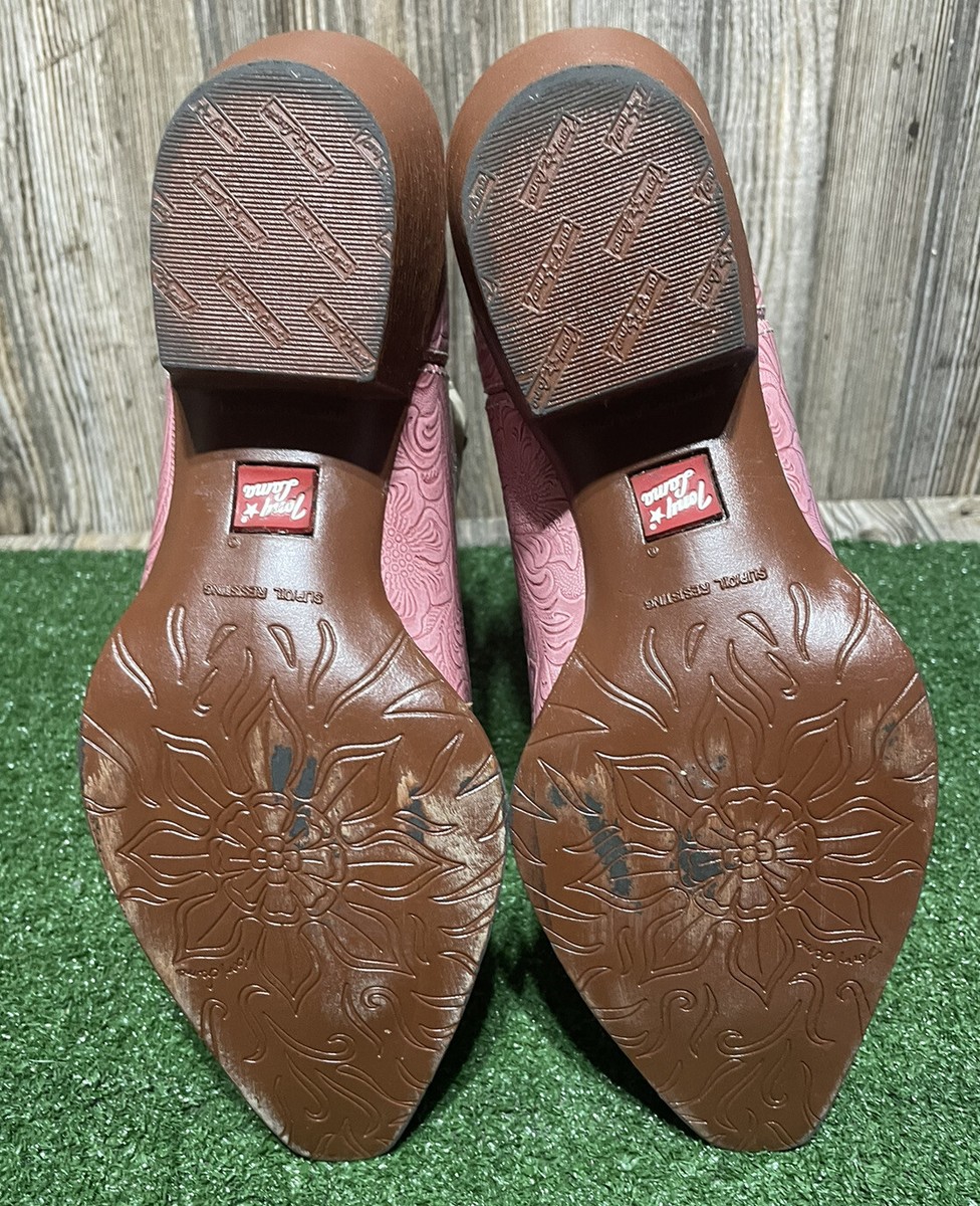 靴 Tony Lama Flower pattern western boots s-l1200.jpg