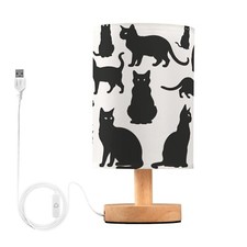 Bolaz Small Table Lamp for Bedroom Cats Table Lamp Nightstand Lamp for Living...