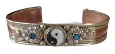 Armreif Asiatisch yin & yang Zeitloser Vintage Schmuck ca. 1980er Jahre Mehrfarb