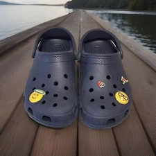 Crocs Blue Men’s Women’s Size Unisex -Adult Classic Clogs With Charms Mario Bros