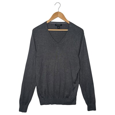 Banana Republic Sweater Mens L Silk Cashmere Luxury Blend V