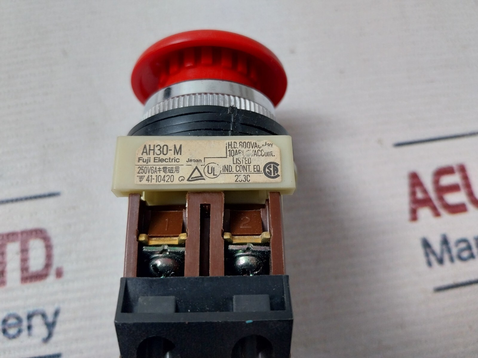 Fuji Electric AH30M Red Push Button Switch 600VAC 10A eBay