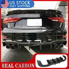 Real Carbon Rear Bumper Diffuser Spoiler Lip For Audi S3 A3 SLINE 8V.5 2017-2020