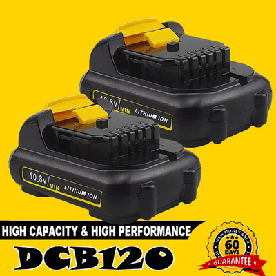 2x Akku 3,0AH 10.8V Li-ion DCB127 für Dewalt DCB121 DCB123 DCB120 DCB125 DCD710