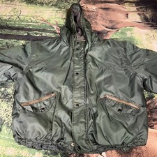 Vintage Perry Ellis America Green Puffer Fleece Insulated Hooded GreenJacket 2XL