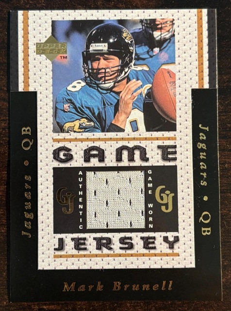 1996 Upper Deck Game Worn Jersey Mark Brunell #GJ10 Jacksonville Jaguars