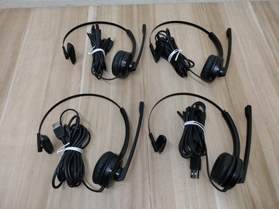 LOT OF 4 - MPOW Audio Wired USB Headset BH323A 3.5MM Jack w/Built in Microphone