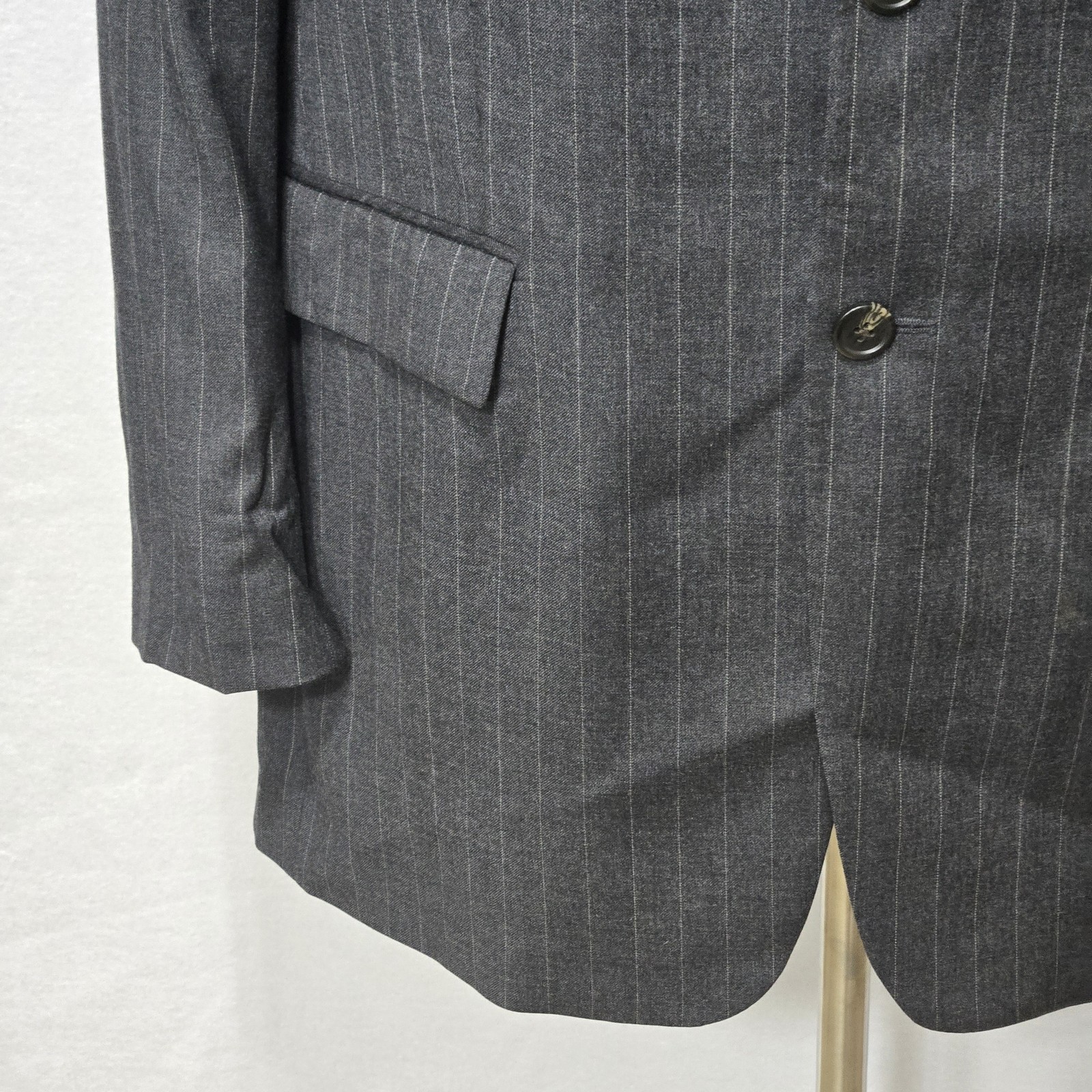 Lauren Ralph Lauren Blazer Mens 46 Long Pinstripe Wool Suit Jacket thumbnail 6