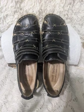 Womens Boho Sandels Josef Seibel Sz 7 Black Leather  Fisherman Shoes Retail$75