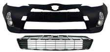 Front Bumper Cover Fascia & Lower Grille Assembly For 2012-2014 Toyota Prius C