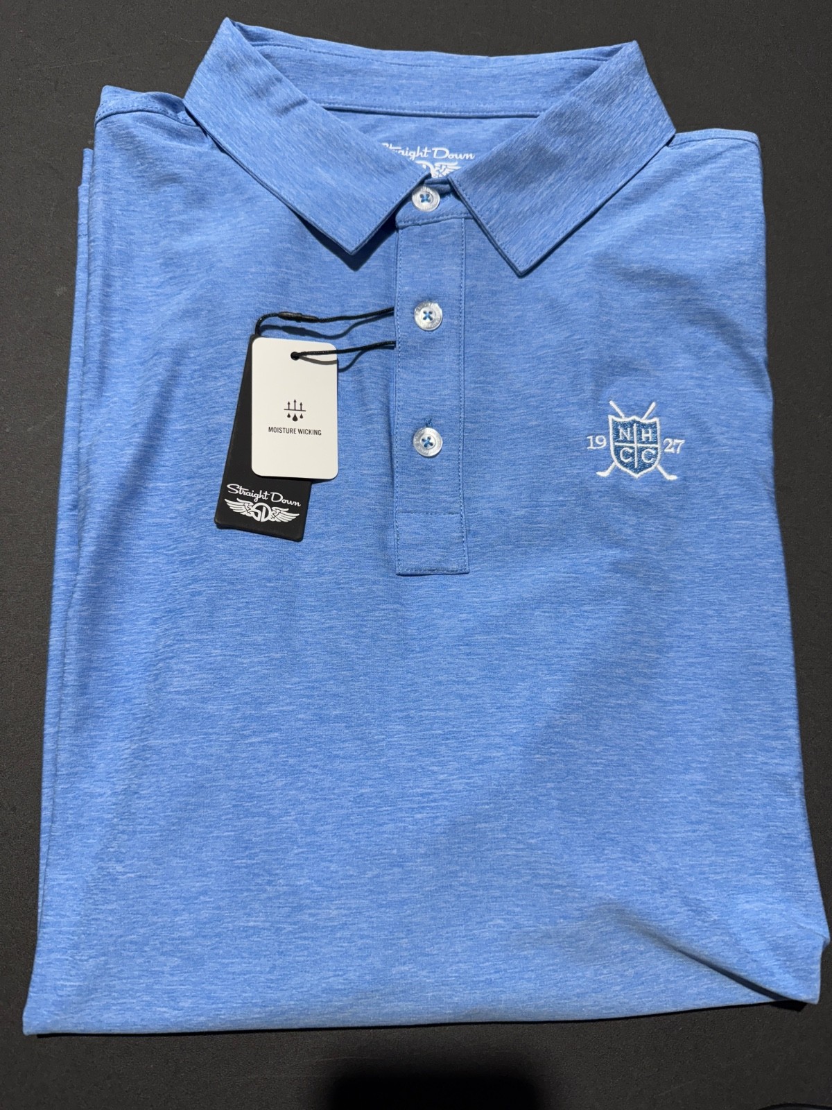 Nwt Men's Straight Down Dodge Polo, Size: 2Xl, Color: Blue Heather (M1.16)