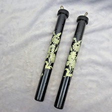 Vtg Ste of 2 Closet Deodorizer Hanging Bakelite Plastic Floral Moth Ball Holder