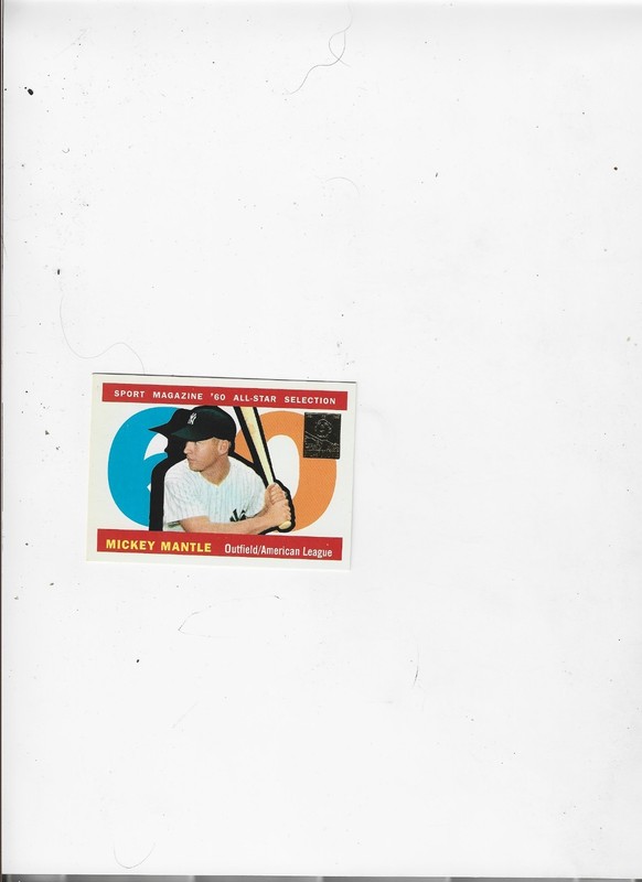 1997 Topps - Mickey Mantle Reprints Mickey Mantle #29 1960 Topps All-Star