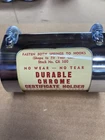 NOS 1950s 1960s Angelus Plating Chrome Registration Holder Chevy Bomb Lowrider