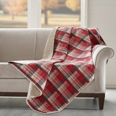 Woolrich Luxury Quilted Throw Cabin Lifestyle, Patchwork with