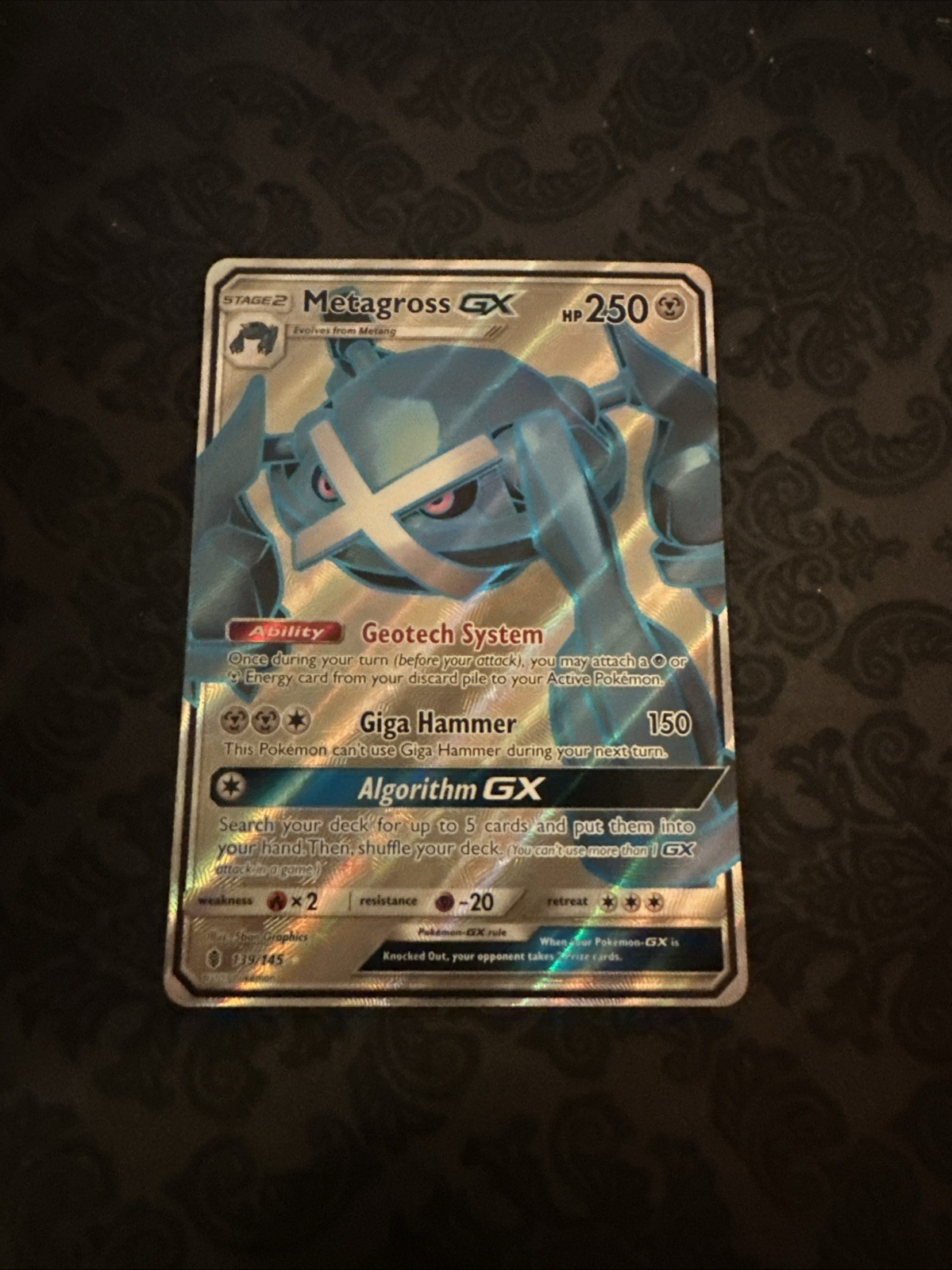 Metagross GX 139/145 Guardians Rising Full Art Ultra Rare Pokemon
