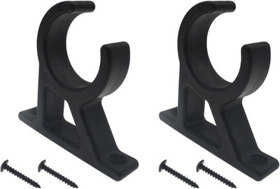 2 PCS Boat Hook Holder Nylon Boat Ladder Clip Black Paddle 45 Mm / 1.77 Inch