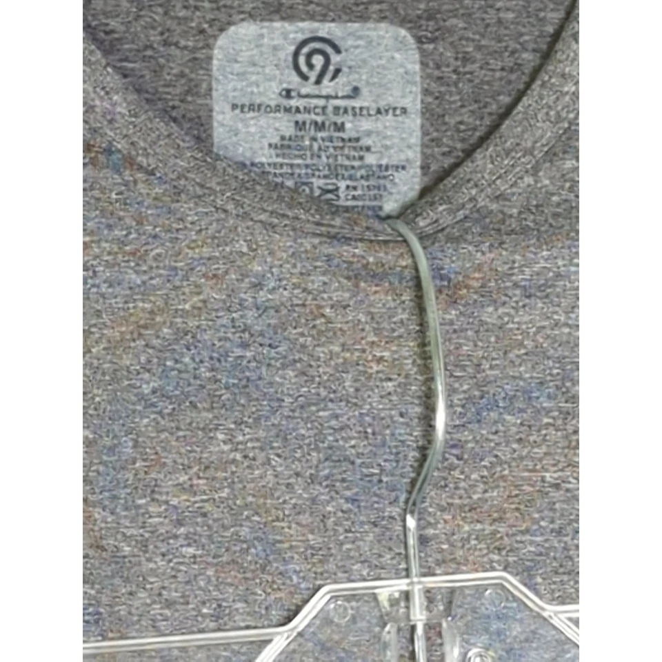 Champion Performance Base layer Set Mens M Gray Athletic Underwear Long Sleeve - Image 2 of 3