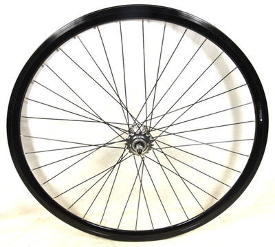 HINTERRAD FLIP FLOP SCHWARZ 700c 622 - 13 FIXIE DOPPELWANDFELGE + VERSIEGELTE NABE