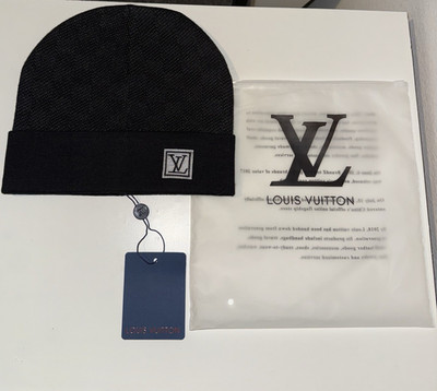 Louis Vuitton LV Black Beanie Hat