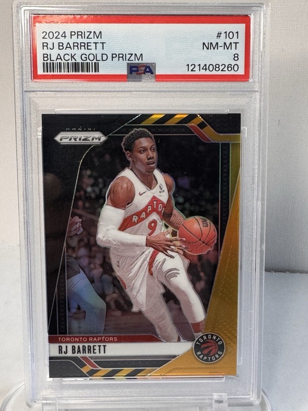 2024 Prizm Rj Barrett Black Gold PSA 8