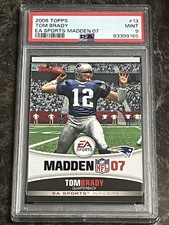 2006 Topps - EA Sports Madden Tom Brady #13 PSA 9 Mint Patriots Legend HOF
