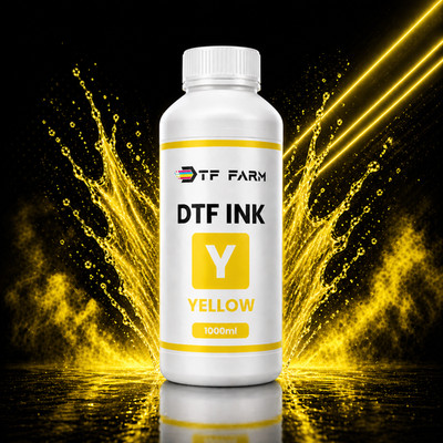 DTF Ink Yellow 34oz (1000ml) Premium Textile Pigment Ink Epson i3200 XP600 L1800