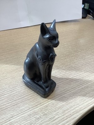 Ägyptische Bastet Katze Statue schwarz Figur Göttin Ornament Vintage