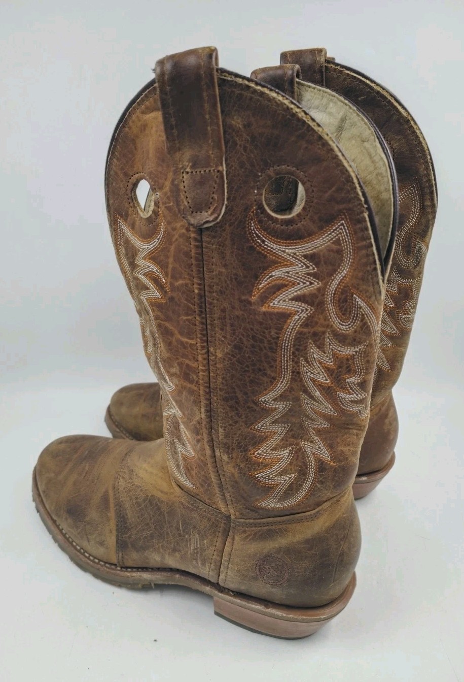 Stylish Women's Double-H Roper Boots DH5159 Size 10 M, Brown image 2
