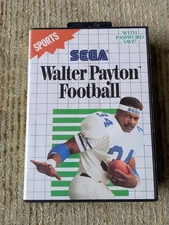 Walter Payton Football Sega Master System Complete CIB Tested Working
