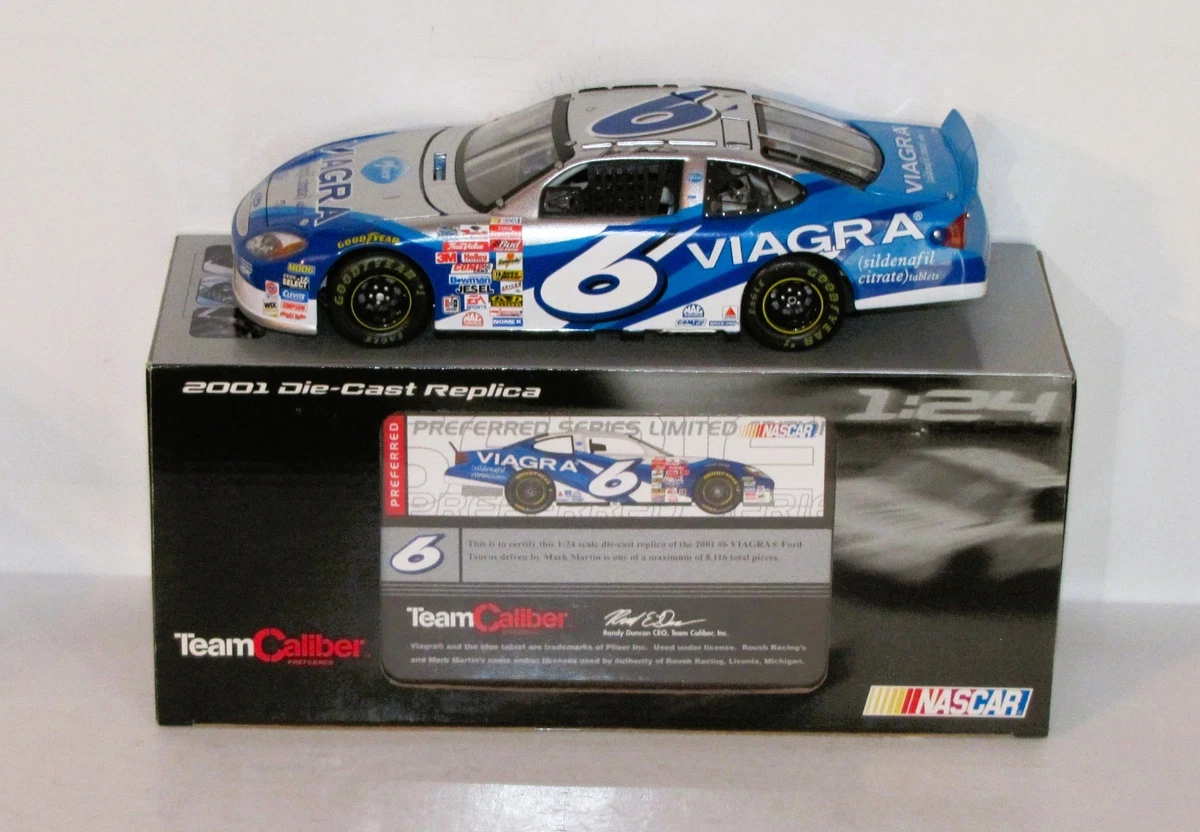 Mark Martin Signed LE #6 Viagra 2005 Ford Taurus 1:24 Diecast Car (JSA Mark Martin Signed LE #6 Viagra 2005 Ford Taurus 1:24 Diecast Car (JSA
