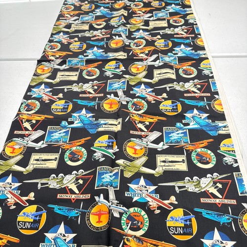 robert kaufman quilting cotton fabric 9903 travel den morris on the road 44x108 - Picture 3 of 13