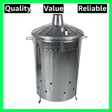 Small Medium Large Extra Large Galvanised Metal Incinerator Fire Burning Bin ...