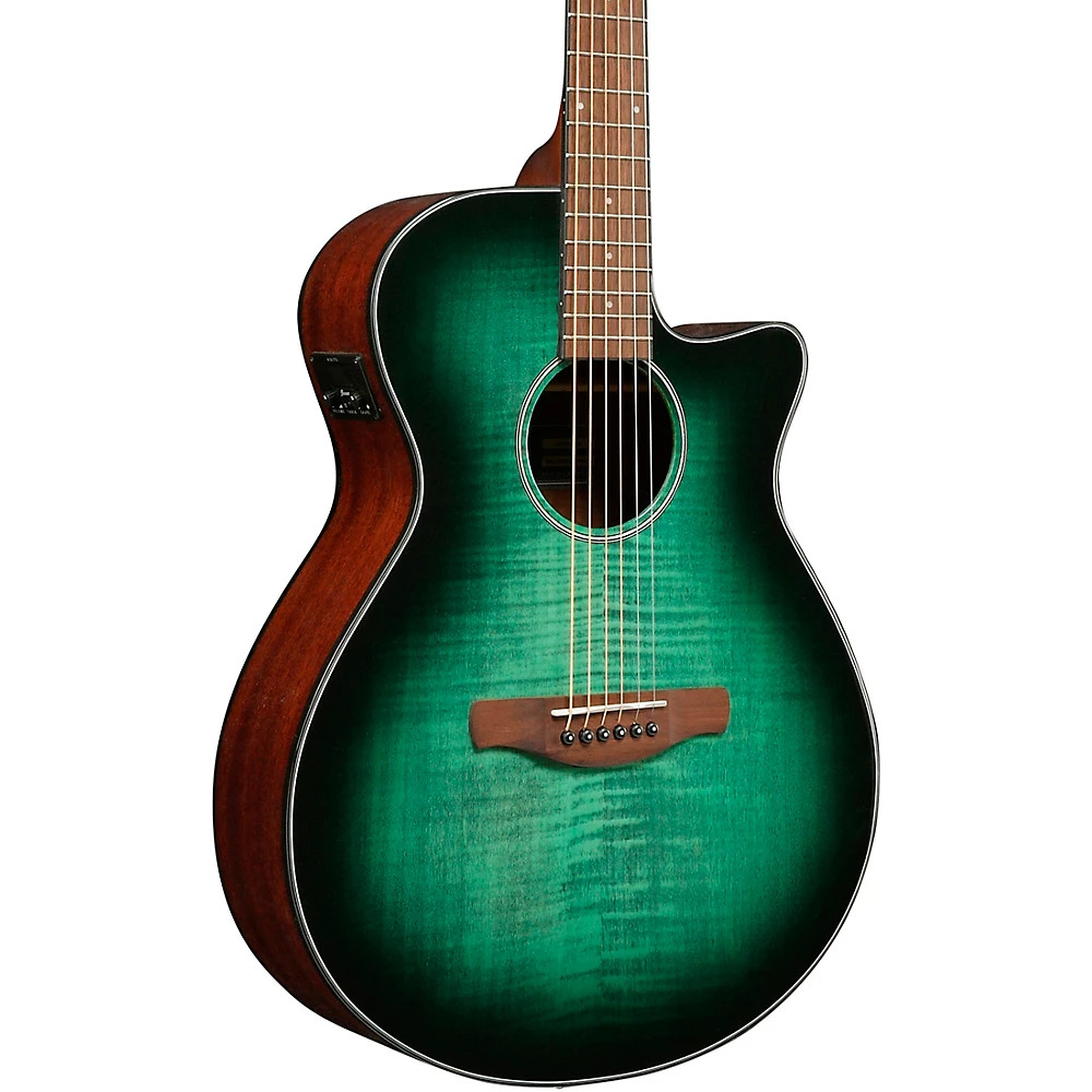 Ibanez AEG70 Flamed Maple Top Grand Concert A/E Guitar Emerald Burst