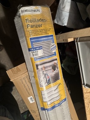 Schellenberg MAXI Rollladenpanzer PVC Grau, zuschneidbar,120x140 100x120 80x100 