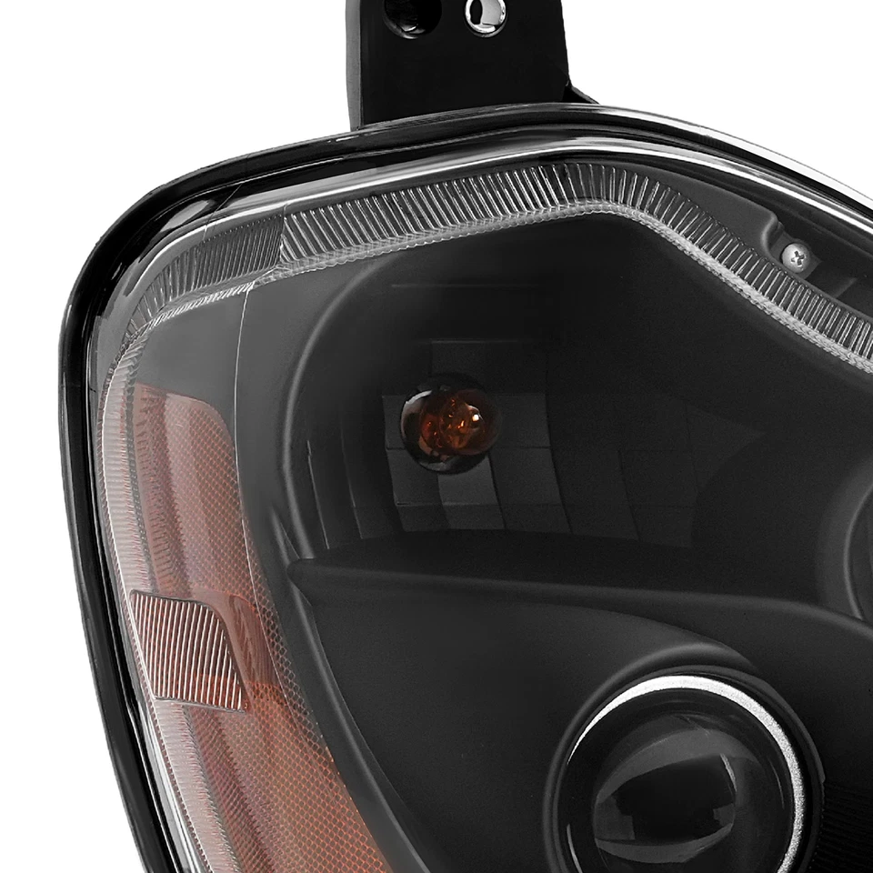 Black Projector Headlights Assembly W/Bulbs For Kenworth T680 2013-2021 2016 - Изображение 4 из 4