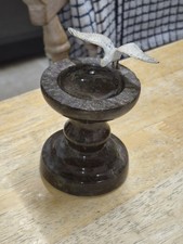 Exquisite Vintage Cornish Serpentine Birdbath Ornament
