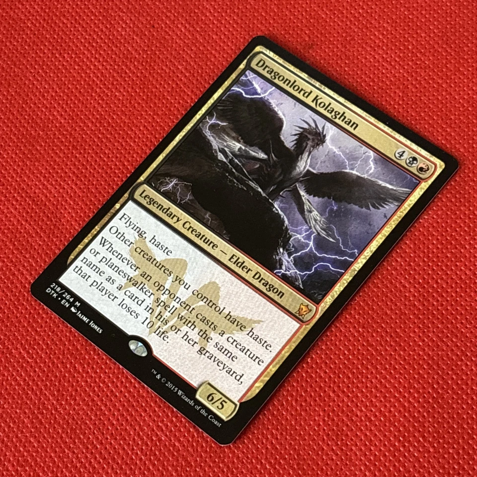 MTG “Dragonlord Kolaghan” DTK Reg Mythic #218/264 NM/Mint Unplayed *Ships Free* - Image 3 of 4