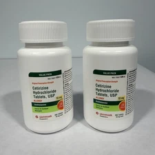 2 pack Glenmark Cetirizine Hydrochloride Allergy Relief, Antihistamine, exp 8/26