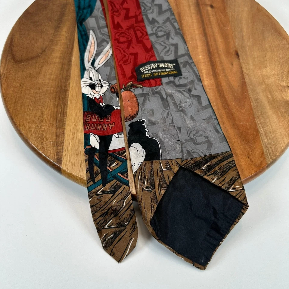 1992 Looney Tunes шелковые жуки кролик галстук новинка карьера галстук Warner Bros 90-х винтажный - Изображение 3 из 3