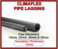 Climaflex Insulation Pipe Lagging Foam Copper -15mm-22mm-28mm-35mm x 13MM