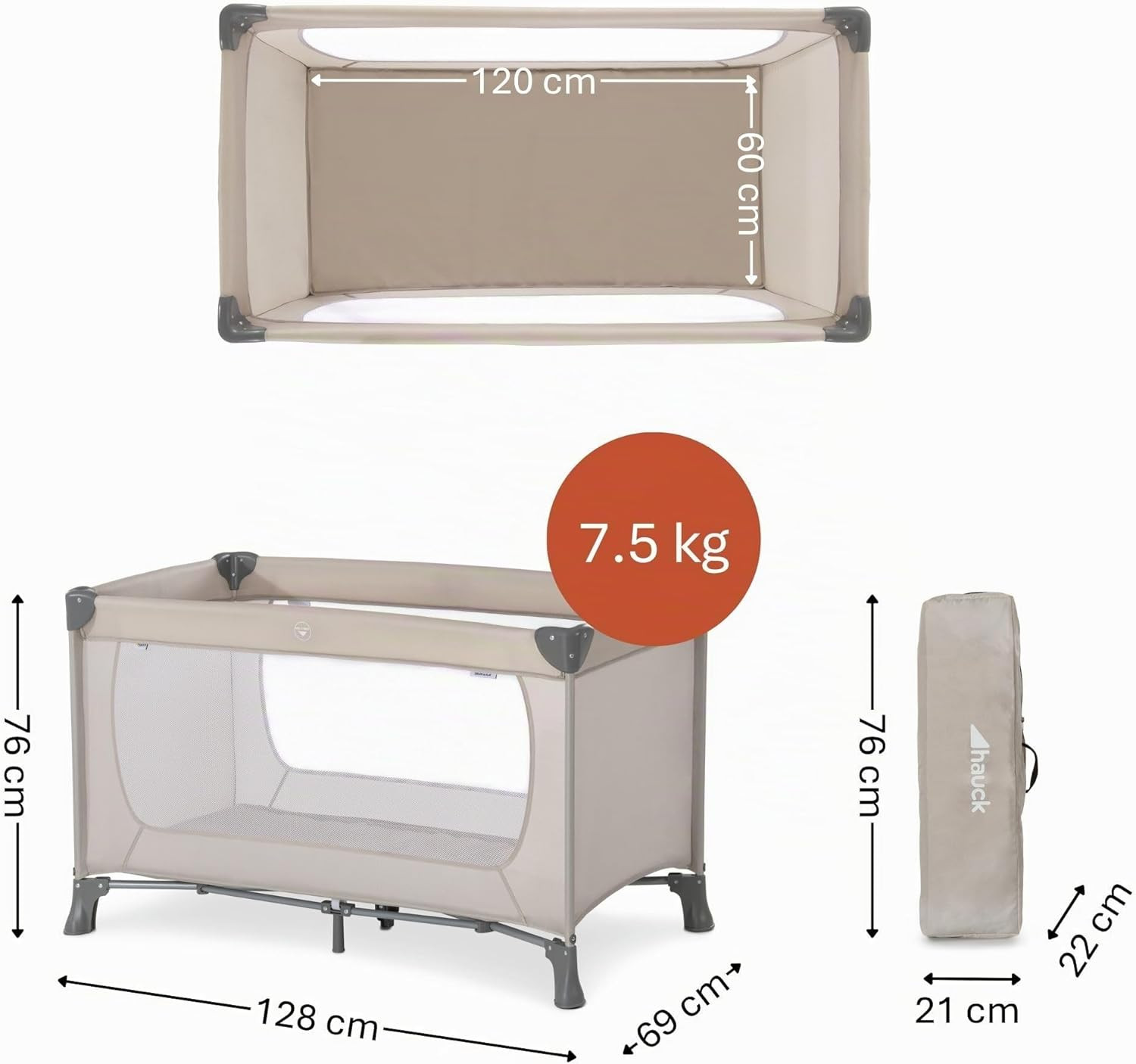 Lettino Da Viaggio Dream N Play - Culla Neonato Fino a 15Kg - Letto Pieghevole 6 foto 4