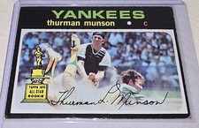 1971 Topps Thurman Munson New York Yankees HOF Catcher!! #5 Baseball Card VG