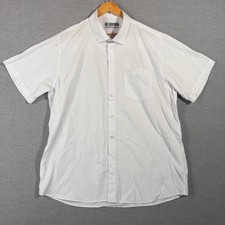 Dixxon Shirt Mens 2XL XXL White Button Up Performance Bamboo Series Preppy