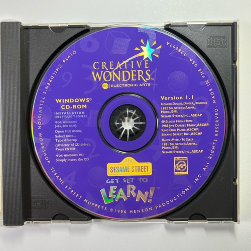 Sesame Street: Get Set To Learn PC Game Count numbers money patterns shapes 1996 - Afbeelding 5 van 7