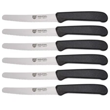 table knives 6 pieces, knife set for cutting, pack of 6 bread knives, breakfa...