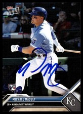 2023 Topps Now Road Opening Day Michael Massey RC KC Royals #OD-94 Signed