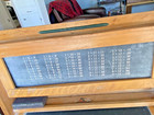 National School Natural Slate Chalk Board Slatington Easel Rotating Picture Vtg — photo 10