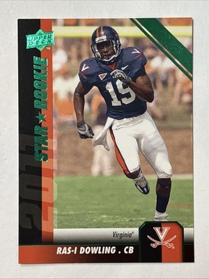 2011 Upper Deck Star Rookie #84 Ras-I Rowling Emerald 25 Stripe Patriots!!
